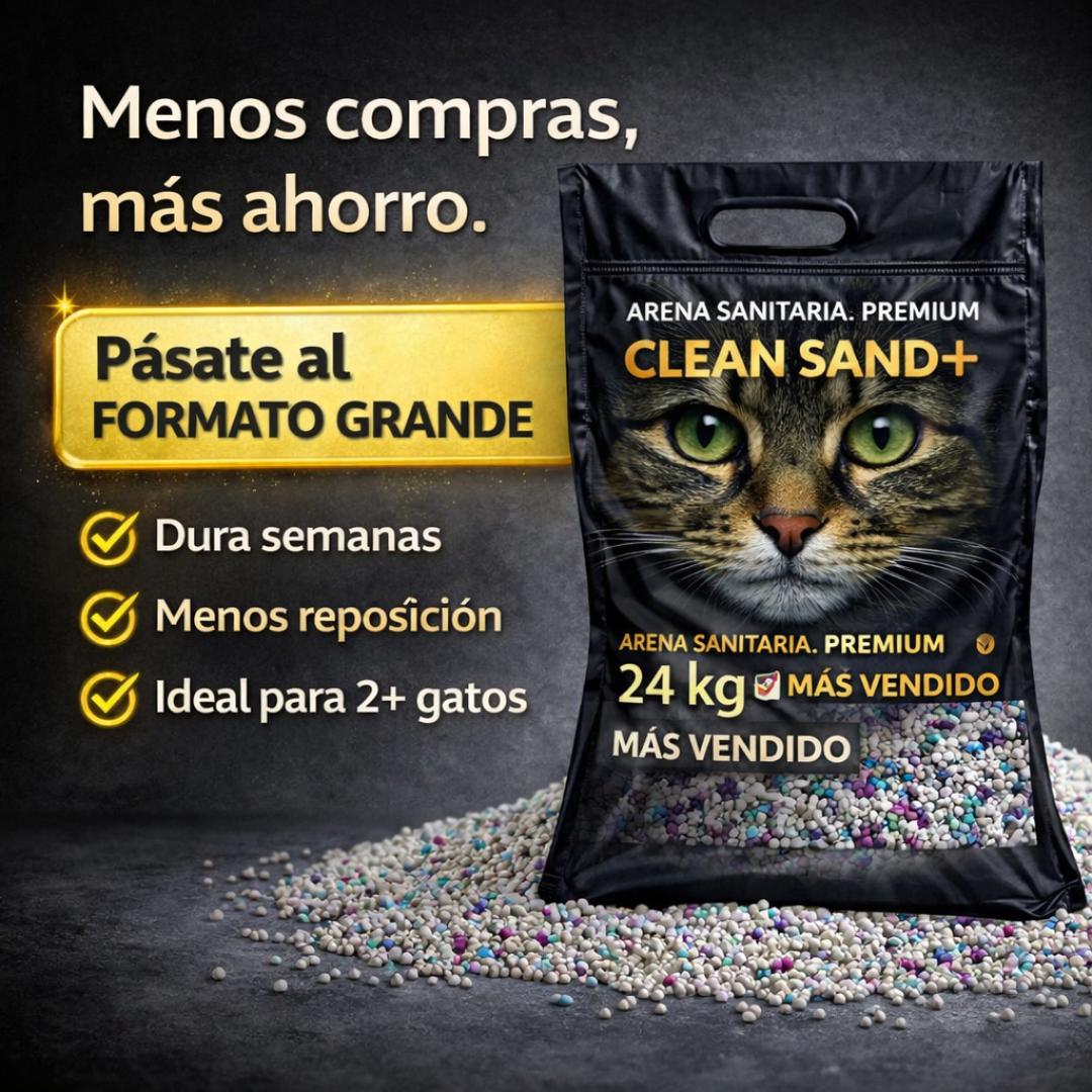 Arena para Gatos Clean Sand+ Premium | Carbón Activado