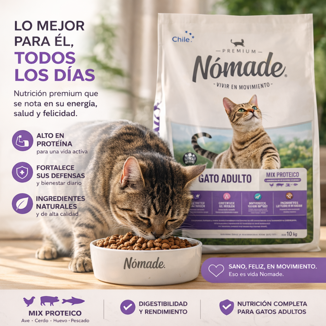 Alimento Premium Nómade para Gato | Venta a Granel Sellado (1KG y 2KG)