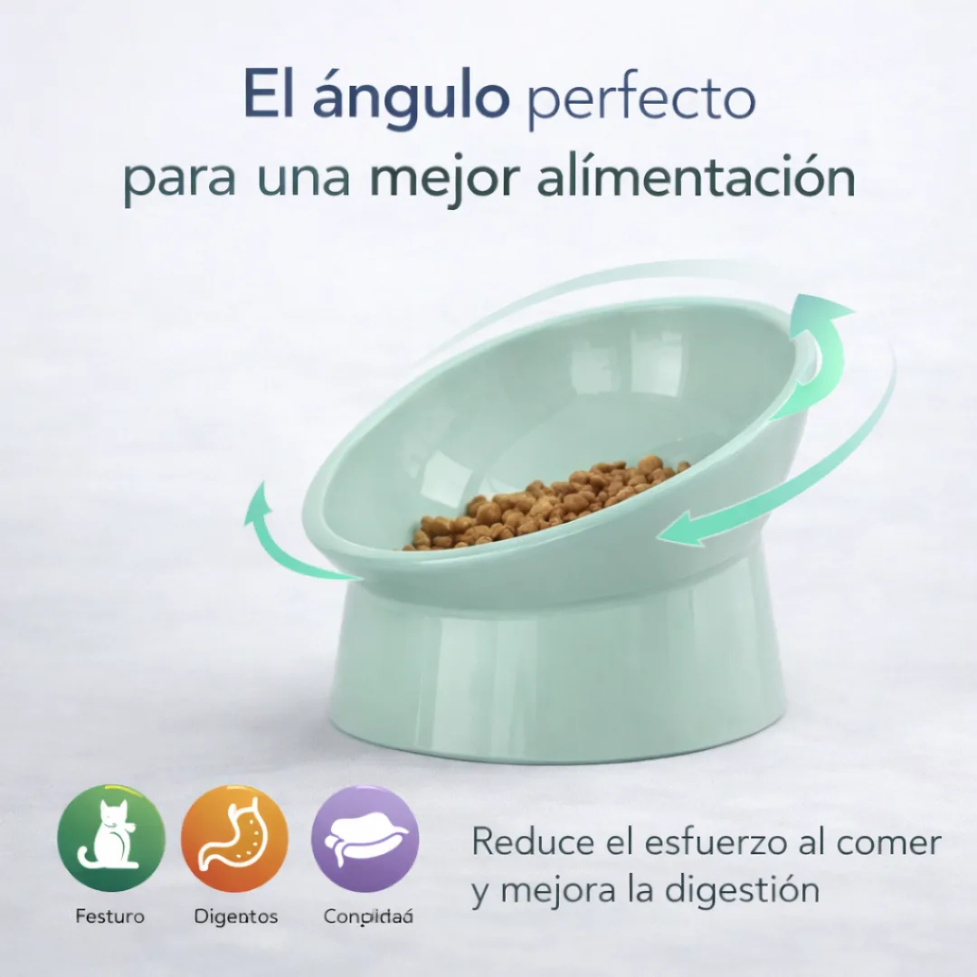 Plato Elevado Ergonómico para Gatos miniatura 3