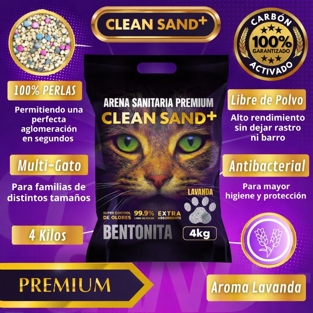 Arena para Gatos Clean Sand+ Premium | Carbón Activado miniatura 4