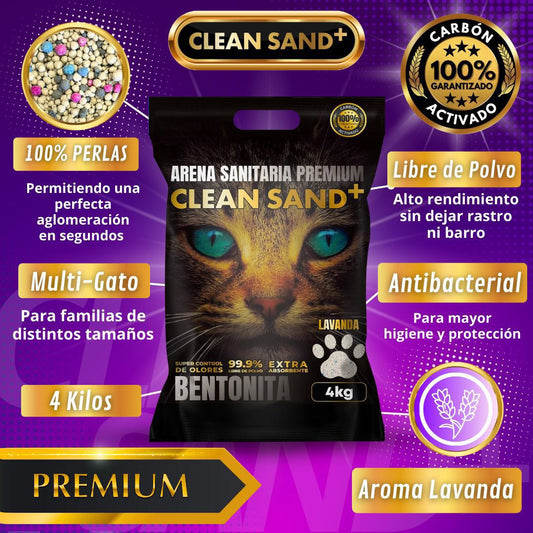 Arena para Gatos Clean Sand+ Premium | Carbón Activado