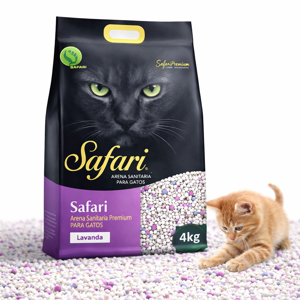 Arena Safari 4kg – Aglomeración y Control de Olores Eficiente