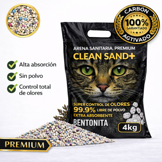 Arena para Gatos Clean Sand+ Premium | Carbón Activado