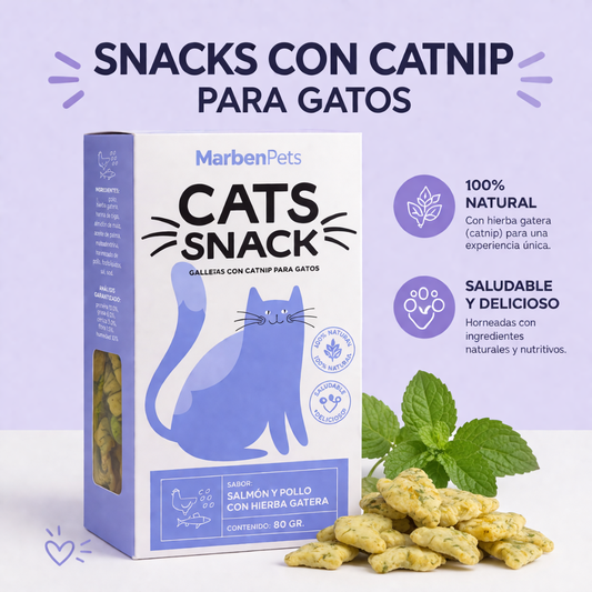 Cats Snack con Catnip para Gatos | Galletas Naturales MarbenPets